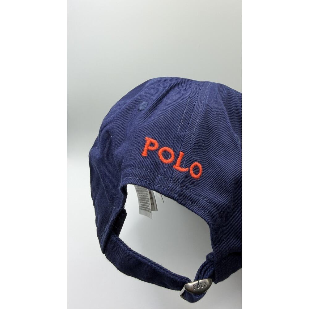 Polo Ralph Lauren Chino Dad Hat Navy Red Pony Adjustable Golf Casual Cap NWOT - Picture 5 of 11